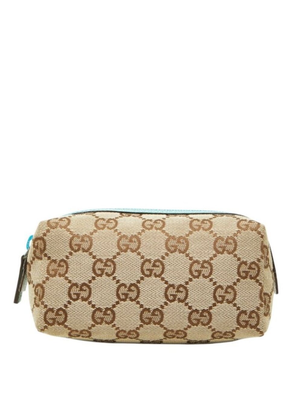 Gucci GG Canvas Pouch Beige Blue